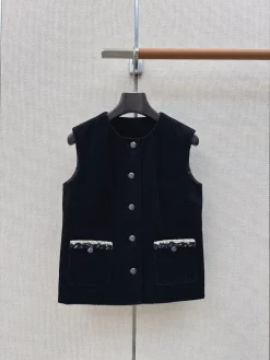 CHANEL Suits Corduroy (Black) S-L B35202607051042
