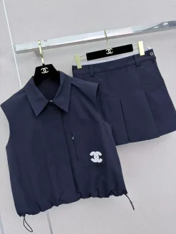Alternative view of CHANEL Suits Cotton Blend (Navy Blue) S-L C45202607052099