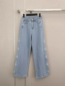 CHANEL Trousers & Shorts Denim (Light Blue) S-L A85202607050218