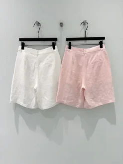 Alternative view of CHANEL Trousers & Shorts Linen (White-Pink) S-L A95202607050222