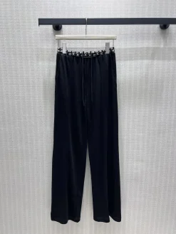 CHANEL Trousers & Shorts Polyester (Black-White) S-M-L B15202607050219