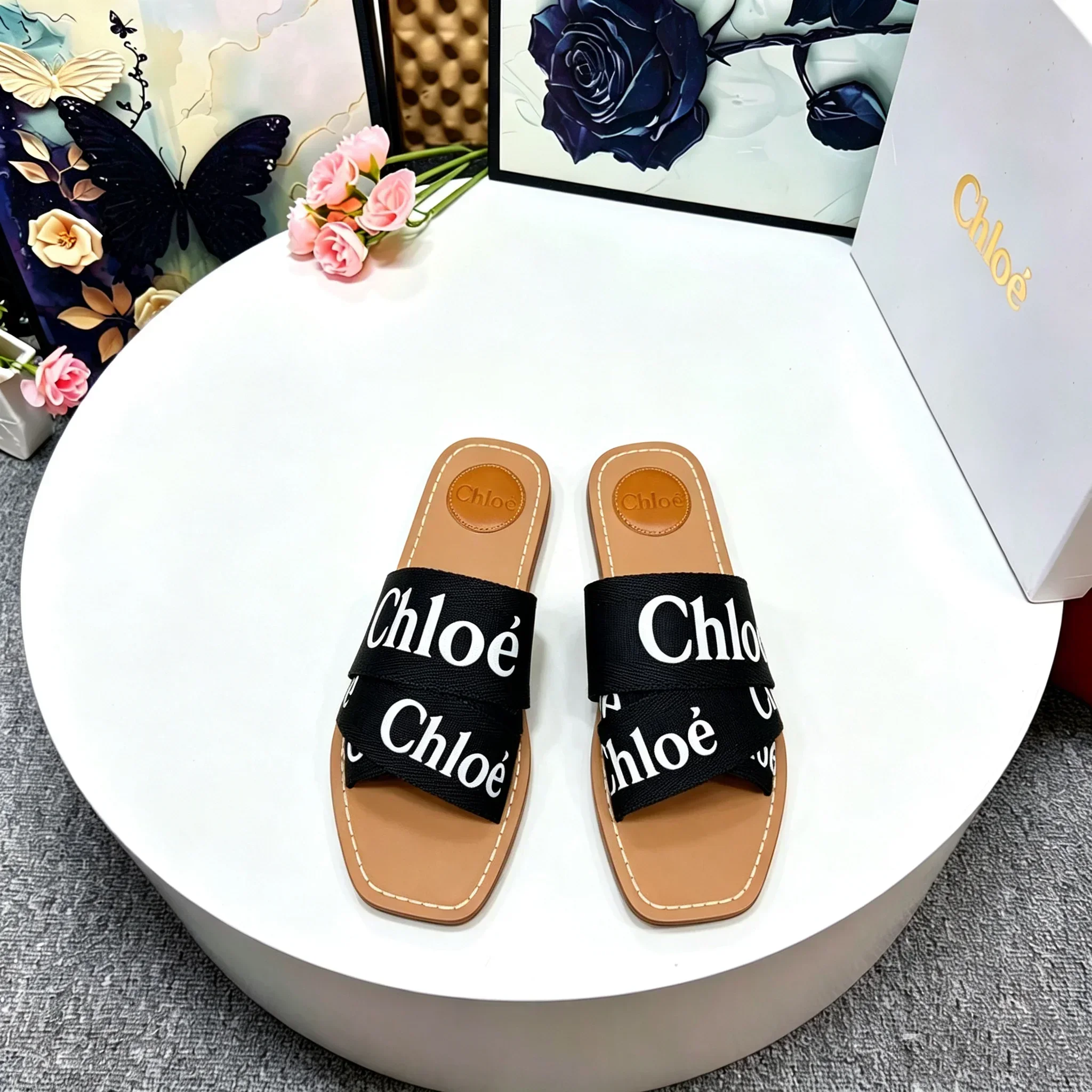 CHLOE Sandals & Mules Leather Rubber (Black-Brown) EU35-40 A60202607050170 - Image 5