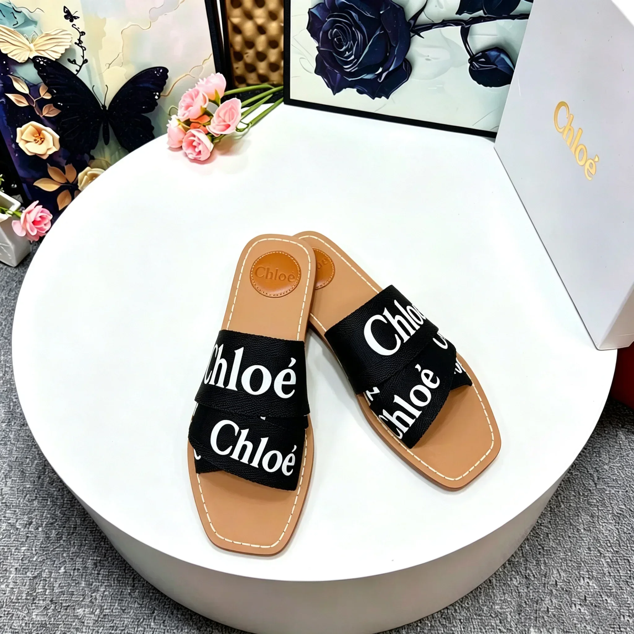 CHLOE Sandals & Mules Leather Rubber (Black-Brown) EU35-40 A60202607050170 - Image 6