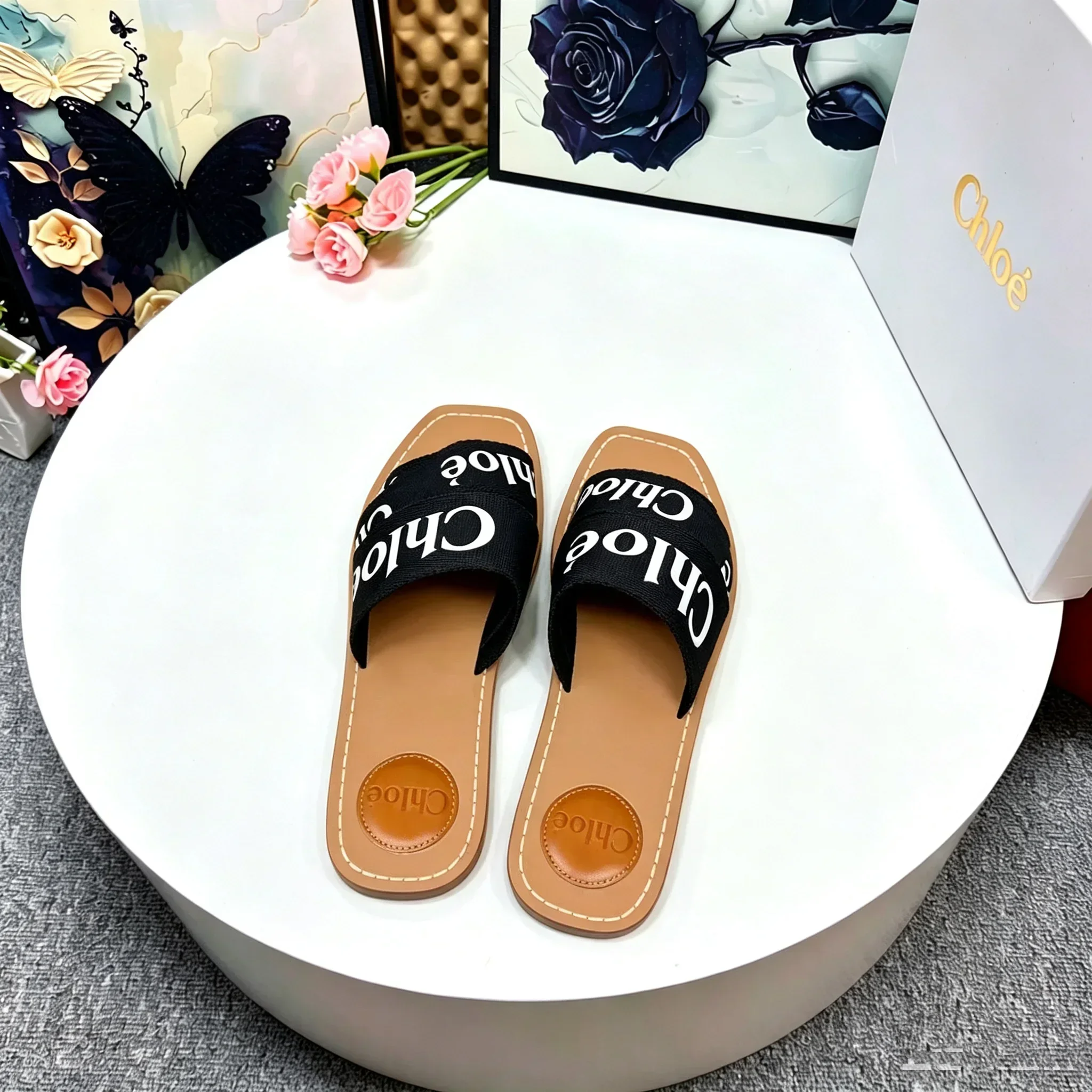 CHLOE Sandals & Mules Leather Rubber (Black-Brown) EU35-40 A60202607050170 - Image 7