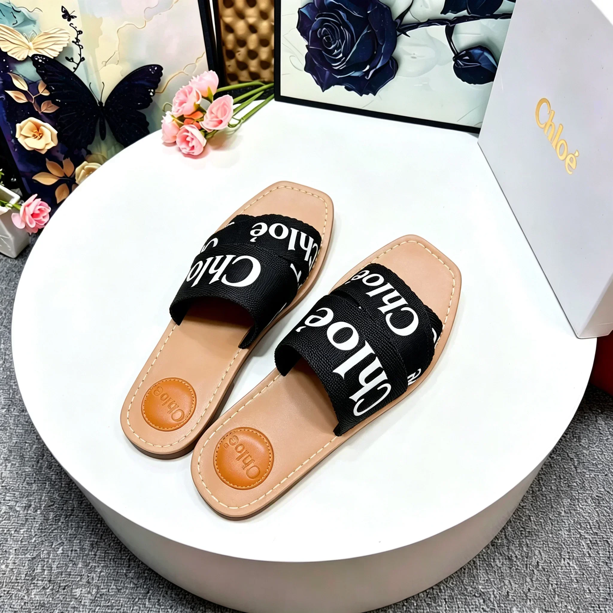 CHLOE Sandals & Mules Leather Rubber (Black-Brown) EU35-40 A60202607050170 - Image 9