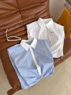 CHOPARD Shirts & Polos Cotton (White-Blue) S-L B35202607051050