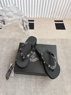 Alternative view of CHROME HEARTS Slides & Slippers Rubber (Black-Silver) A20202607050654