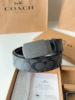 Alternative view of COACH Belts Coated Canvas (Black-Grey) A80202607050166