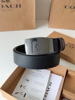 COACH Belts Pebbled Leather (Black-Brown) A80202607050167