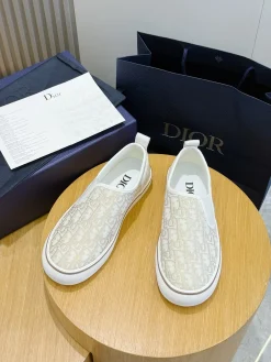 DIOR Boat Shoes & Espadrilles Canvas (White-Beige) EU35-44 C00202607050236