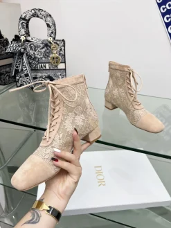 Alternative view of DIOR Boots & Booties Lace & Suede (Beige) EU34-43 C10202607050237