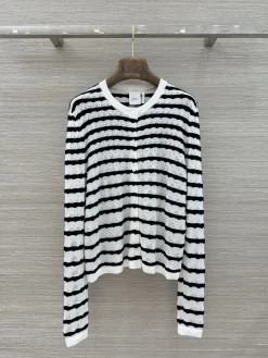 DIOR Clothing Cotton Knit (Black-White) 36-40 C00202607051758