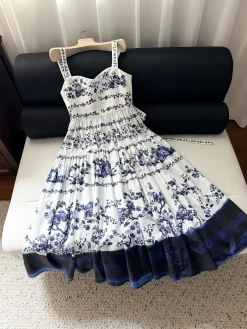 DIOR Clothing Cotton (White-Blue) S-XL D85202607052423