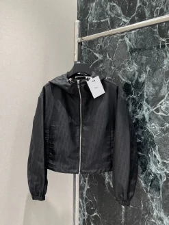 DIOR Coats & Jackets Jacquard Fabric (Black) S-M-L C20202607050246
