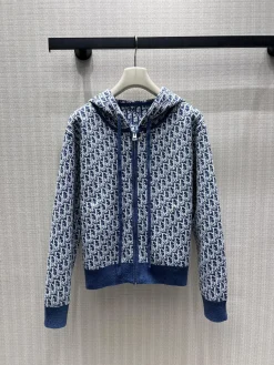 DIOR Coats & Jackets Knit (Blue-White) 36-40 B55202607051274