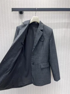 Alternative view of DIOR Coats & Jackets Wool (Gray) 36-40 D65202607050254