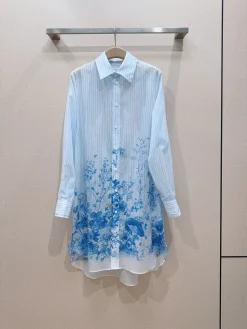 DIOR Shirts & Polos Cotton (Blue-White) S-XL B30202607050261