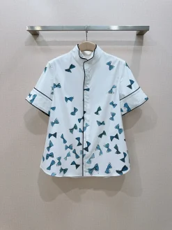 DIOR Shirts & Polos Cotton (White-Blue-Black) S-XL B30202607050262