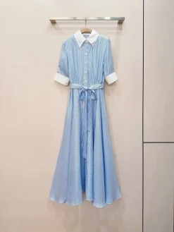 DIOR Skirts & Dresses Cotton Blend (Blue-White) S-XL E80202607050290