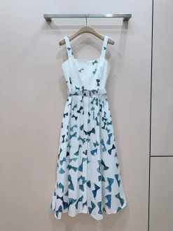 DIOR Skirts & Dresses Cotton (White-Blue) S-XL C20202607050294