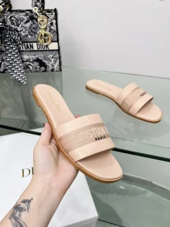 DIOR Slides & Slippers Calfskin Canvas (Pink) EU34-43 B20202607050194