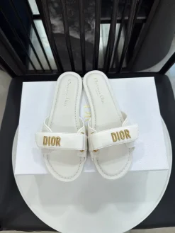 DIOR Slides & Slippers Calfskin Leather (White) EU36-41 A50202607050663