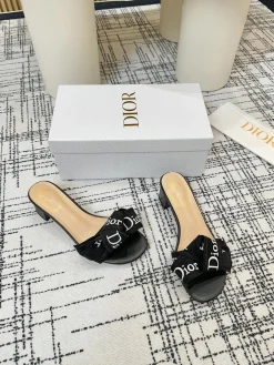 Alternative view of DIOR Slides & Slippers Canvas (Black-White-Pink) EU35-43 A80202607050184