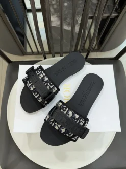 Alternative view of DIOR Slides & Slippers Knit Rubber (Black-White-Blue) EU36-41 A40202607050657