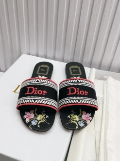 DIOR Slides & Slippers Textile (Black-Pink-White-Green-Blue-Yellow) EU35-43 A90202607050765