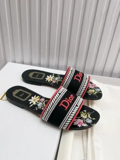 Alternative view of DIOR Slides & Slippers Textile (Black-Pink-White-Green-Blue-Yellow) EU35-43 A90202607050765