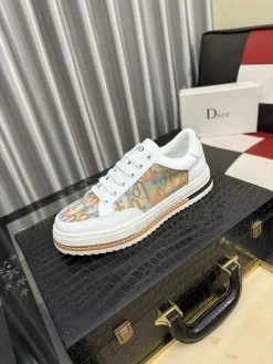DIOR Sneakers & Trainers Calfskin Canvas (White-Orange-Green-Blue) EU38-44 B00202607050189