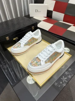 Alternative view of DIOR Sneakers & Trainers Calfskin Canvas (White-Orange-Green-Blue) EU38-44 B00202607050189