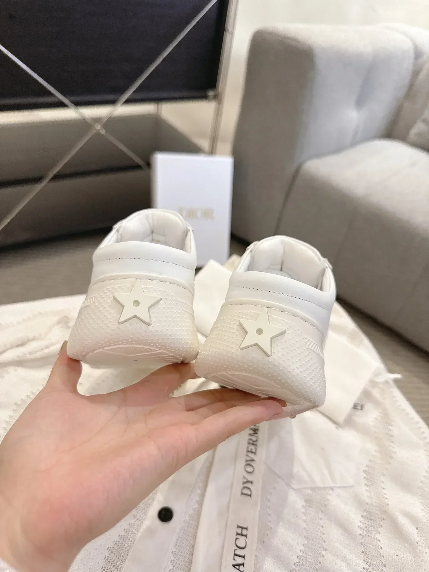 DIOR Sneakers & Trainers Calfskin Suede (White-Gray) EU35-41 B80202607050228 - Image 8