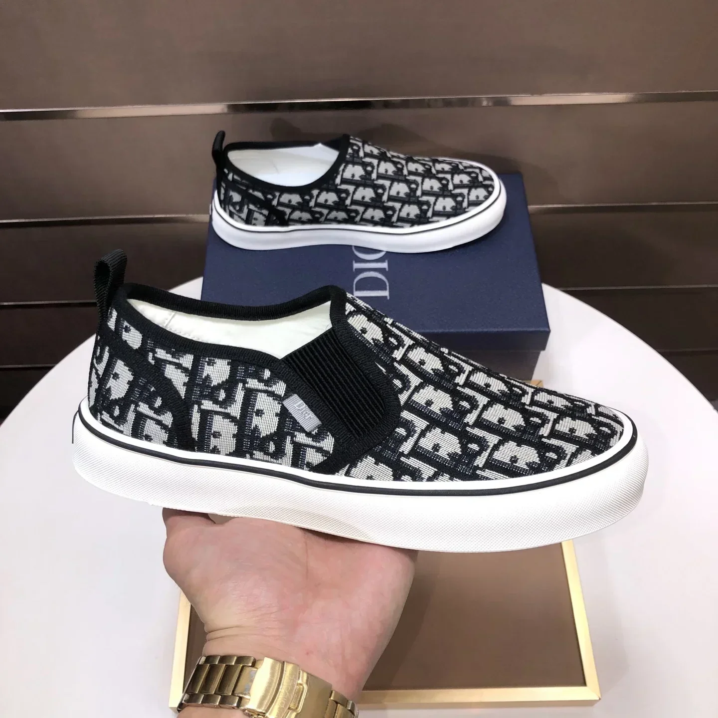 DIOR Sneakers & Trainers Canvas (Black-White) EU39-44 B40202607050197 - Image 5