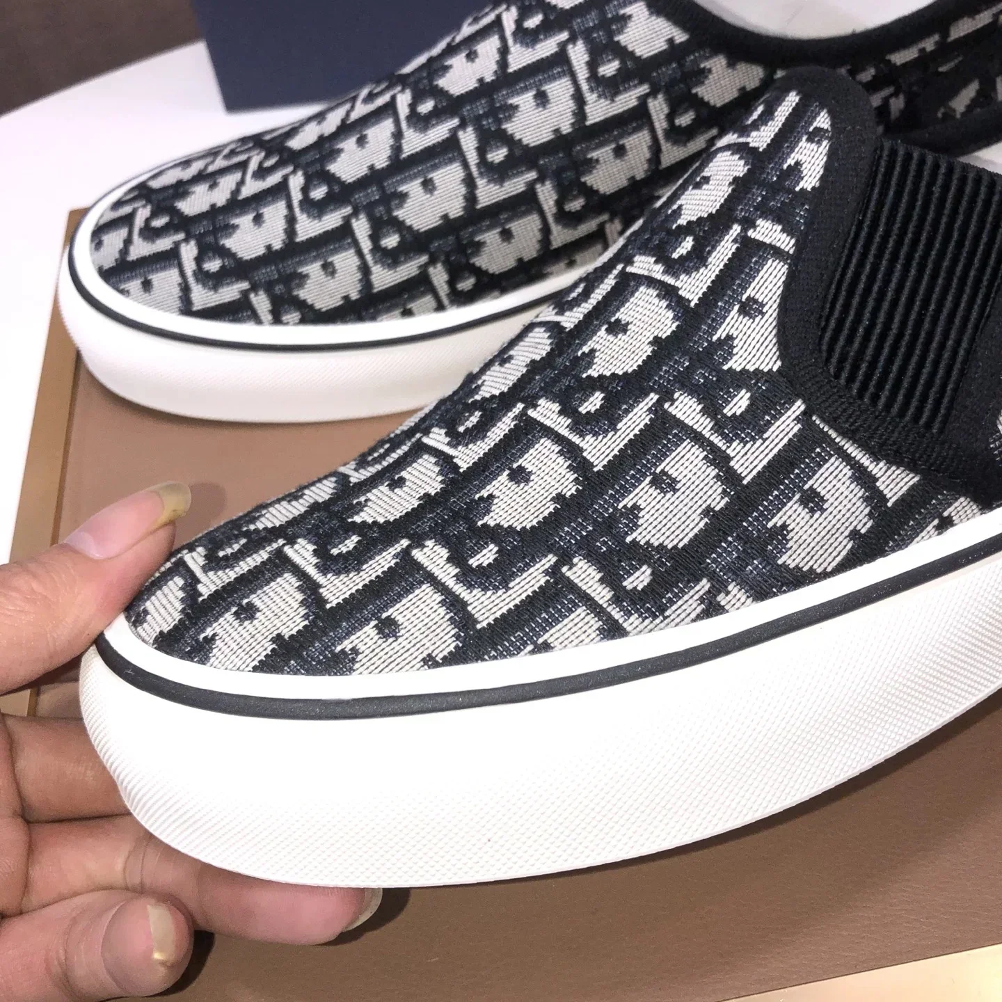 DIOR Sneakers & Trainers Canvas (Black-White) EU39-44 B40202607050197 - Image 7