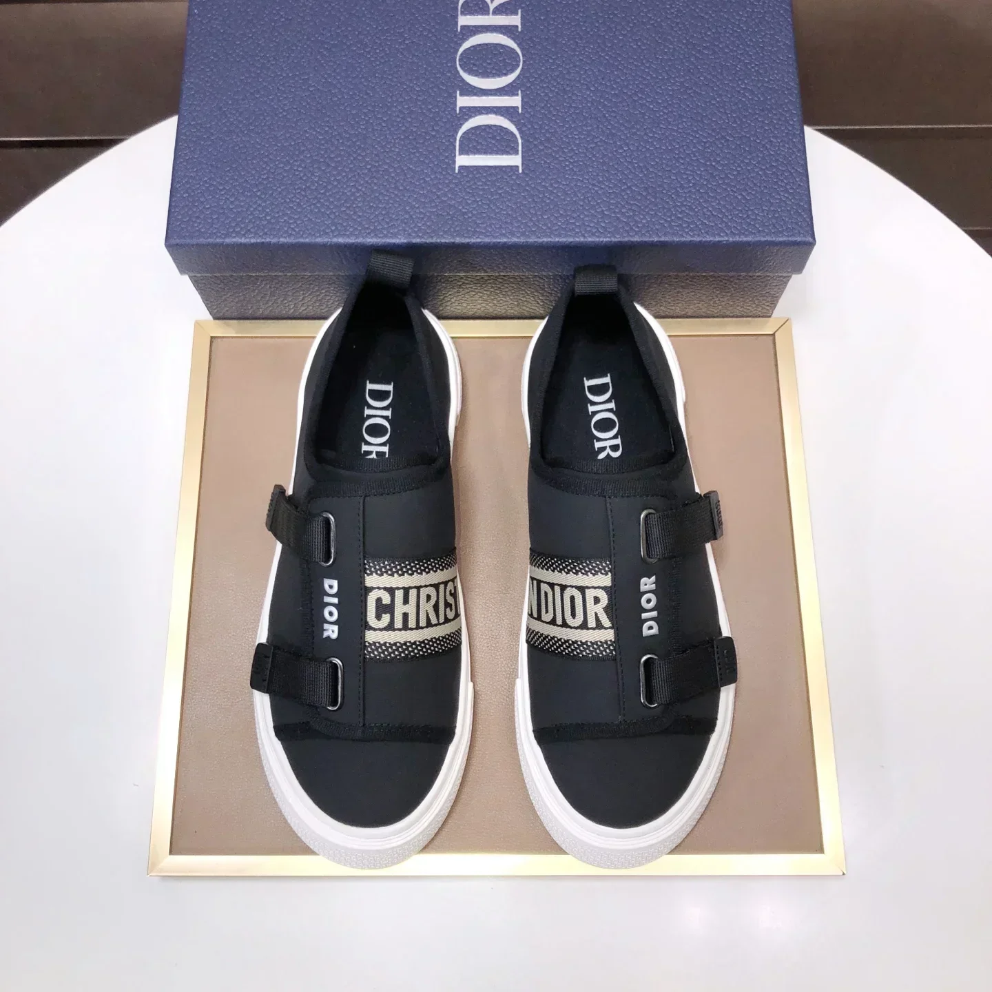 DIOR Sneakers & Trainers Canvas (Black-White-Gold) EU39-44 B60202607050224