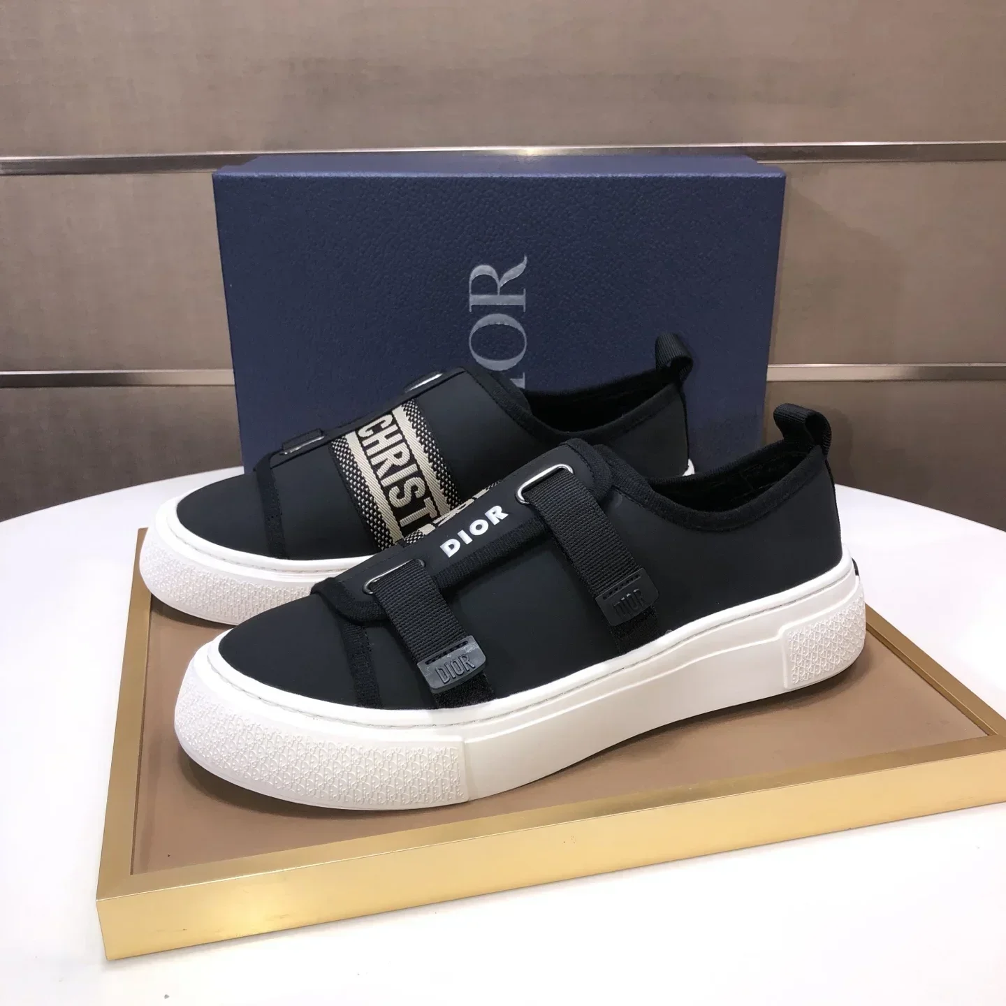 DIOR Sneakers & Trainers Canvas (Black-White-Gold) EU39-44 B60202607050224 - Image 3