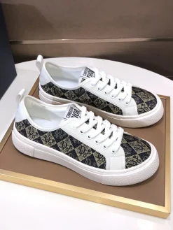 Alternative view of DIOR Sneakers & Trainers Canvas Calfskin (White-Blue-Gold) EU39-44 B40202607050211