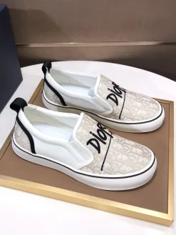 Alternative view of DIOR Sneakers & Trainers Canvas (White-Black-Beige) EU39-44 B40202607050209