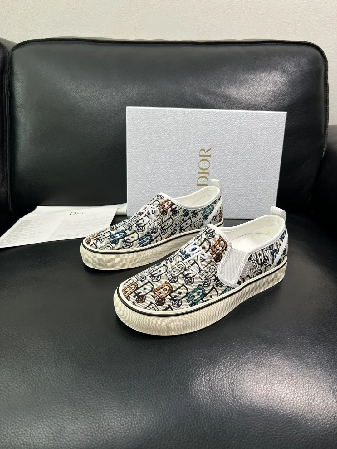 DIOR Sneakers & Trainers Canvas (White-Blue-Brown-Black) EU39-44 B80202607050226 - Image 2