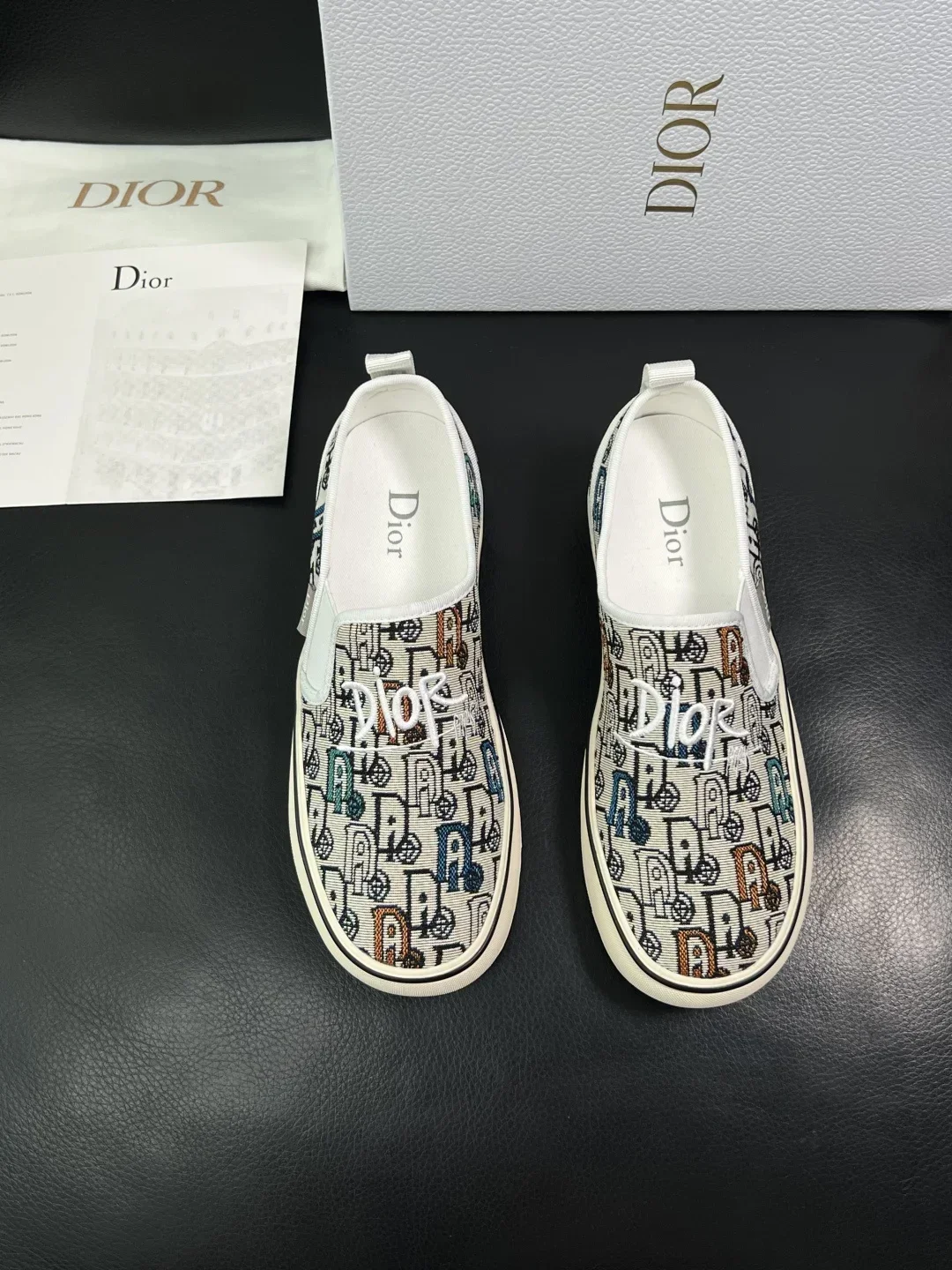 DIOR Sneakers & Trainers Canvas (White-Blue-Brown-Black) EU39-44 B80202607050226 - Image 3