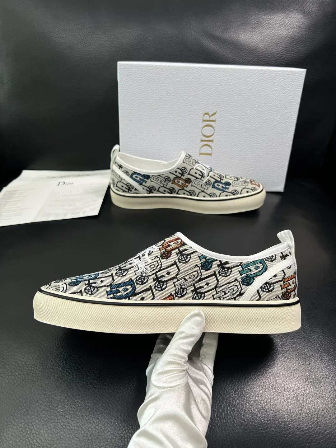 DIOR Sneakers & Trainers Canvas (White-Blue-Brown-Black) EU39-44 B80202607050226 - Image 5