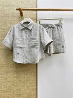 DIOR Suits Linen (Gray-White) S-L C95202607052273