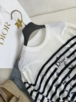 Alternative view of DIOR Sweaters & Knitwear Linen (White-Black) S-L B75202607051437