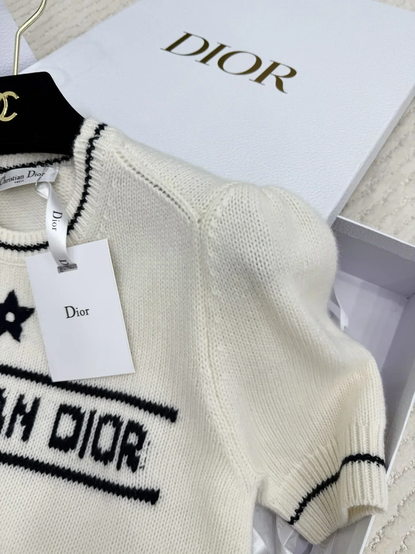 DIOR T-shirts & Vests Knit (White-Black) S-XXL C20202607050310 - Image 3