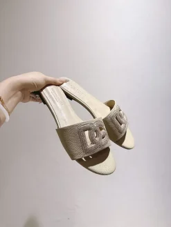 DOLCE & GABBANA Slides & Slippers Calfskin Leather (Beige) EU35-42 B60202607051226
