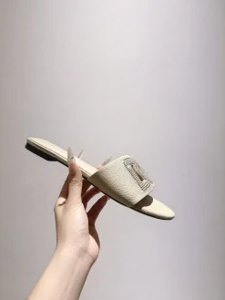 Alternative view of DOLCE & GABBANA Slides & Slippers Calfskin Leather (Beige) EU35-42 B60202607051226
