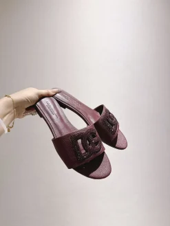 DOLCE & GABBANA Slides & Slippers Calfskin Leather (Burgundy) EU35-42 B60202607051227