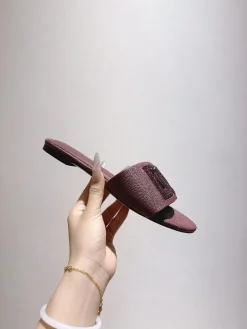 Alternative view of DOLCE & GABBANA Slides & Slippers Calfskin Leather (Burgundy) EU35-42 B60202607051227