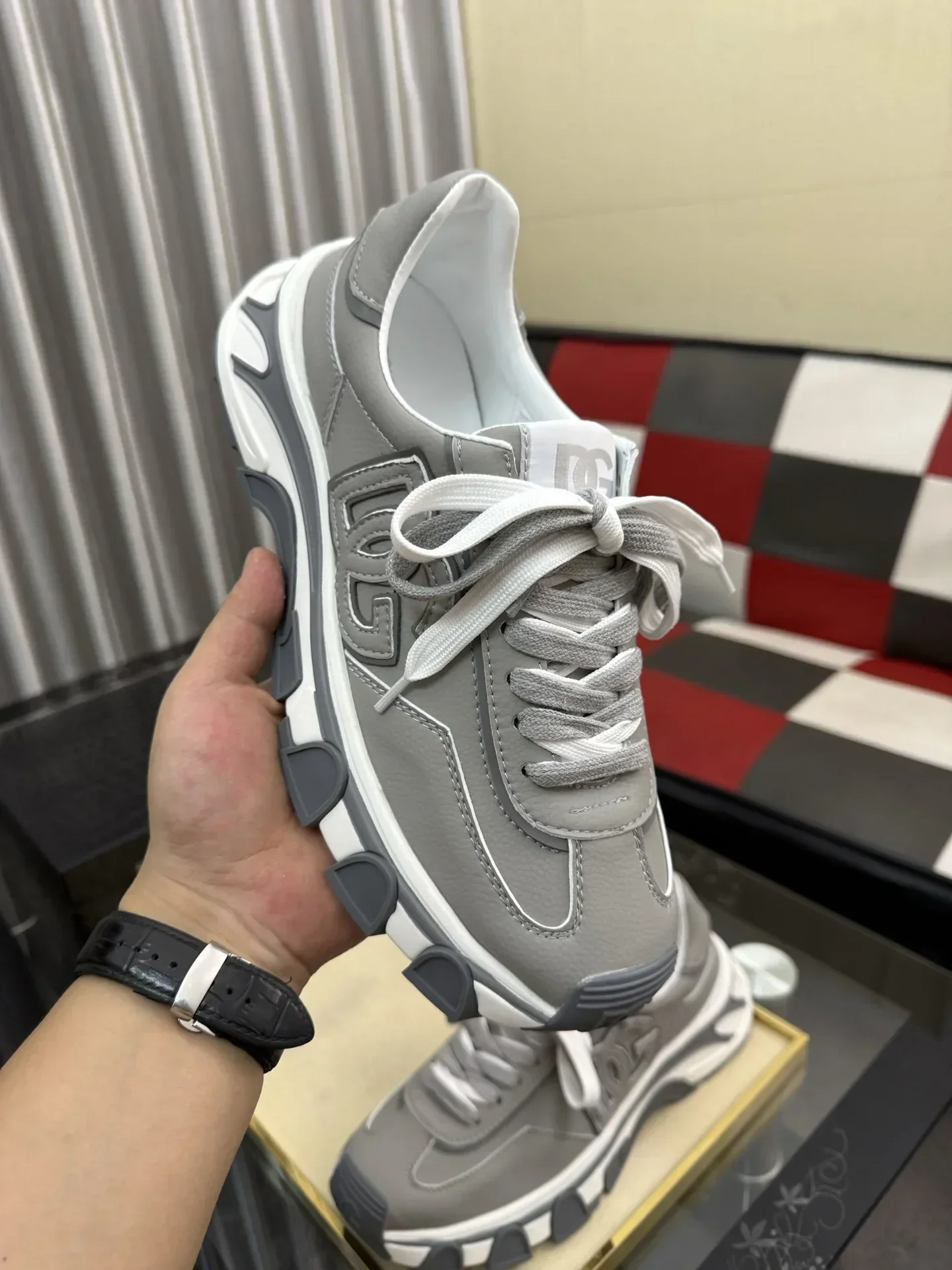 DOLCE & GABBANA Sneakers & Trainers Calfskin (Gray-White) EU36-46 B70202607051318 - Image 4